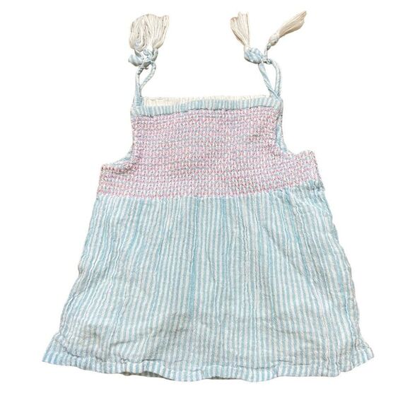 Sigrid Olsen Kids Girls Pastel Colored Shirred Tie Strap Top Size 4 - Picture 1 of 7